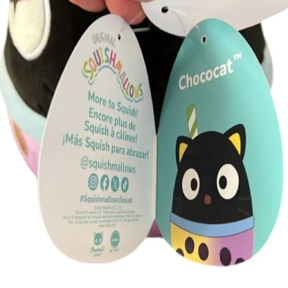 Squishmallows “Chococat” 9” NWT - Picture 7 of 11